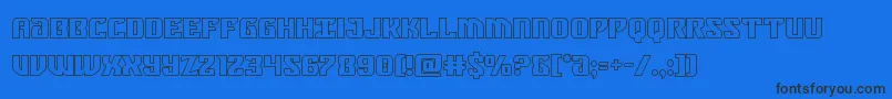 federalblueout Font – Black Fonts on Blue Background