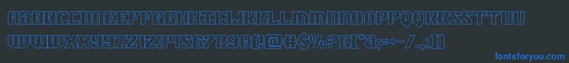 federalblueout Font – Blue Fonts on Black Background