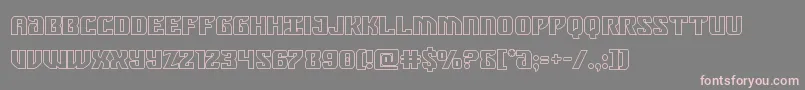 federalblueout Font – Pink Fonts on Gray Background