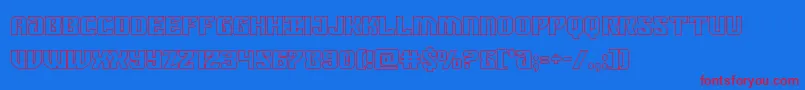 federalblueout Font – Red Fonts on Blue Background
