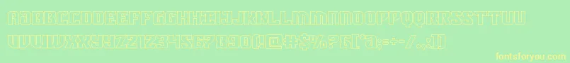 federalblueout Font – Yellow Fonts on Green Background