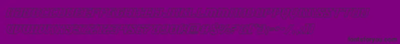 Czcionka federalblueoutital – czarne czcionki na fioletowym tle