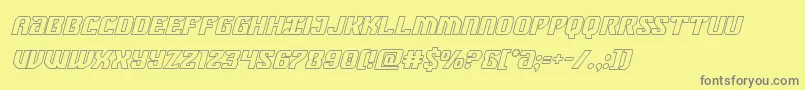 federalblueoutital Font – Gray Fonts on Yellow Background