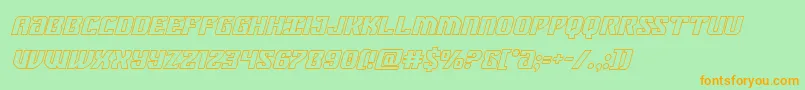 federalblueoutital Font – Orange Fonts on Green Background