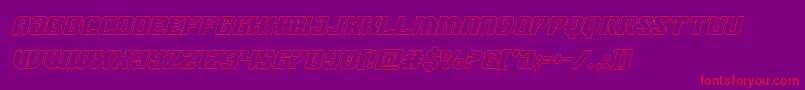 federalblueoutital Font – Red Fonts on Purple Background