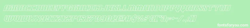 federalblueoutital Font – White Fonts on Green Background