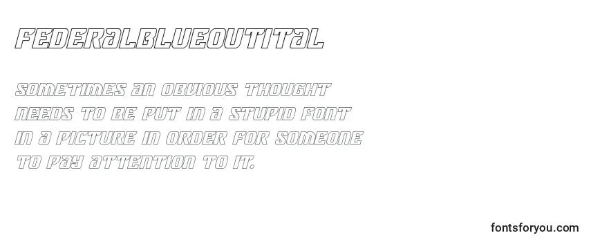 Review of the Federalblueoutital Font