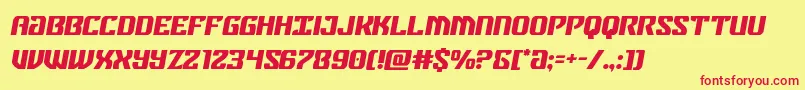 federalbluesemital Font – Red Fonts on Yellow Background