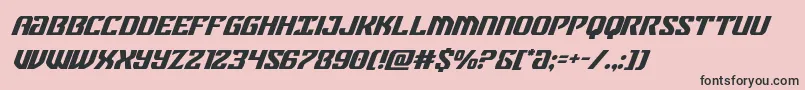 federalbluesuperital Font – Black Fonts on Pink Background