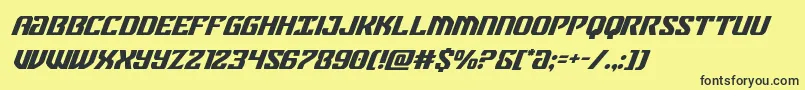 federalbluesuperital Font – Black Fonts on Yellow Background