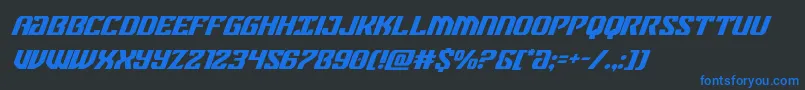 federalbluesuperital Font – Blue Fonts on Black Background