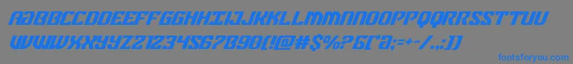 federalbluesuperital Font – Blue Fonts on Gray Background