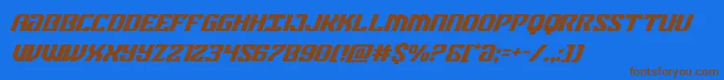 federalbluesuperital Font – Brown Fonts on Blue Background