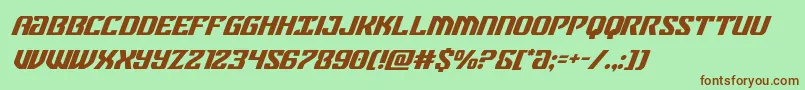 federalbluesuperital Font – Brown Fonts on Green Background