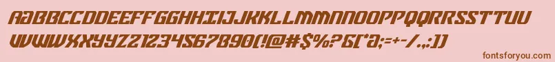 federalbluesuperital Font – Brown Fonts on Pink Background