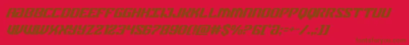 federalbluesuperital Font – Brown Fonts on Red Background