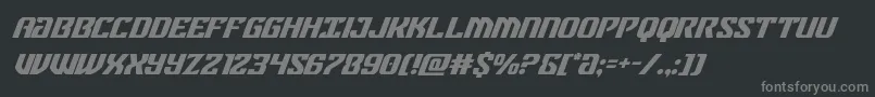 federalbluesuperital Font – Gray Fonts on Black Background