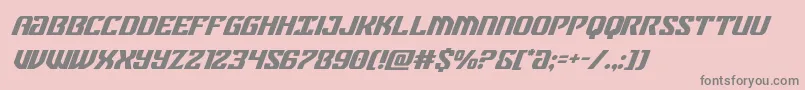 federalbluesuperital Font – Gray Fonts on Pink Background