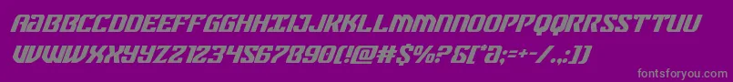 federalbluesuperital-fontti – harmaat kirjasimet violetilla taustalla