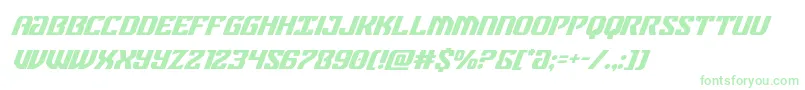 federalbluesuperital Font – Green Fonts on White Background