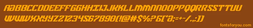 federalbluesuperital Font – Orange Fonts on Brown Background