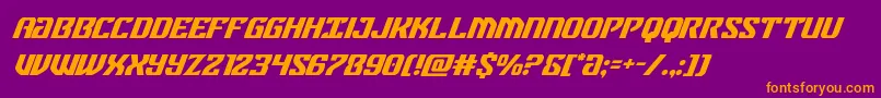 federalbluesuperital Font – Orange Fonts on Purple Background