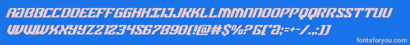 federalbluesuperital Font – Pink Fonts on Blue Background