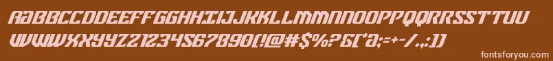 federalbluesuperital Font – Pink Fonts on Brown Background