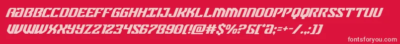 federalbluesuperital Font – Pink Fonts on Red Background