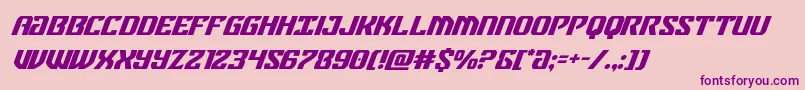 federalbluesuperital Font – Purple Fonts on Pink Background