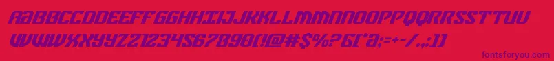 federalbluesuperital Font – Purple Fonts on Red Background