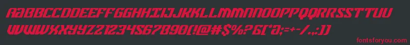 federalbluesuperital Font – Red Fonts on Black Background