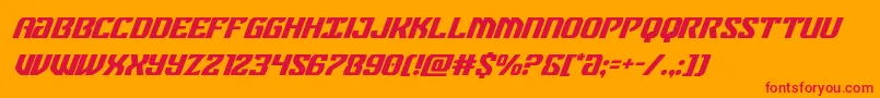 federalbluesuperital Font – Red Fonts on Orange Background