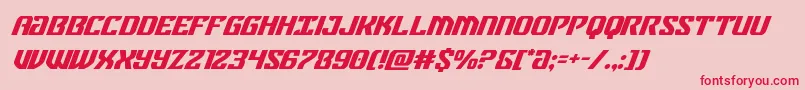 federalbluesuperital Font – Red Fonts on Pink Background