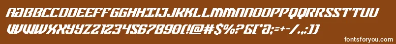federalbluesuperital Font – White Fonts on Brown Background