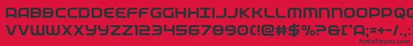 フォントfederalservice – 赤い背景に黒い文字