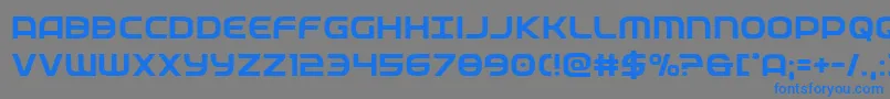 フォントfederalservice – 灰色の背景に青い文字