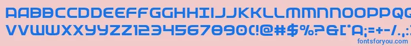 フォントfederalservice – ピンクの背景に青い文字