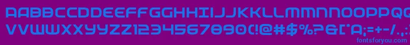 フォントfederalservice – 紫色の背景に青い文字