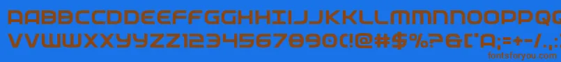 フォントfederalservice – 茶色の文字が青い背景にあります。