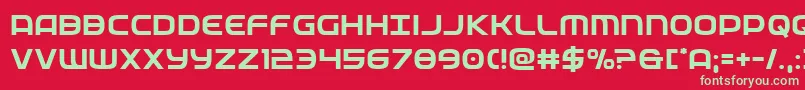 フォントfederalservice – 赤い背景に緑の文字