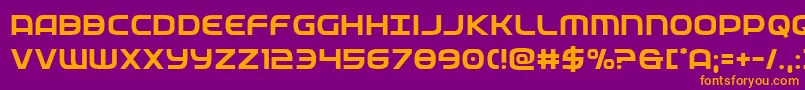 フォントfederalservice – 紫色の背景にオレンジのフォント