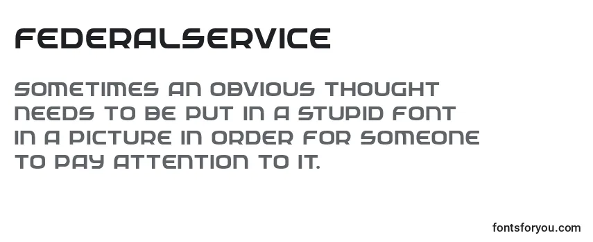 Review of the Federalservice Font
