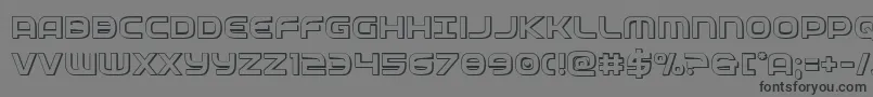 フォントfederalservice3d – 黒い文字の灰色の背景