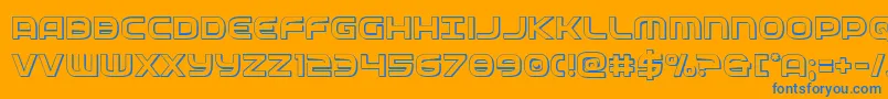 federalservice3d Font – Blue Fonts on Orange Background