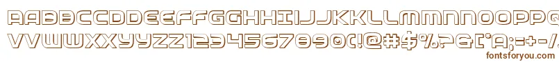 Шрифт federalservice3d – коричневые шрифты на белом фоне