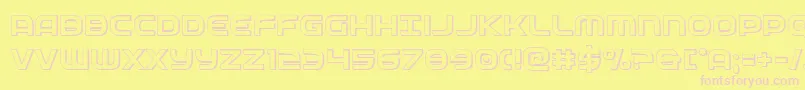 federalservice3d-fontti – vaaleanpunaiset fontit keltaisella taustalla