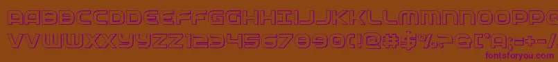 federalservice3d Font – Purple Fonts on Brown Background