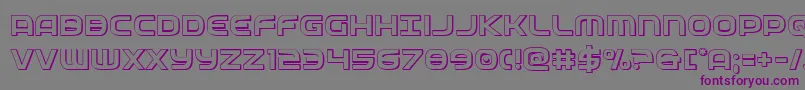 フォントfederalservice3d – 紫色のフォント、灰色の背景