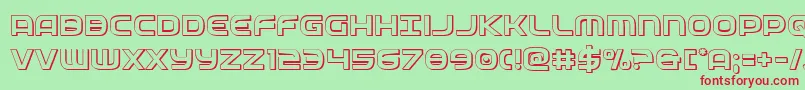 federalservice3d Font – Red Fonts on Green Background